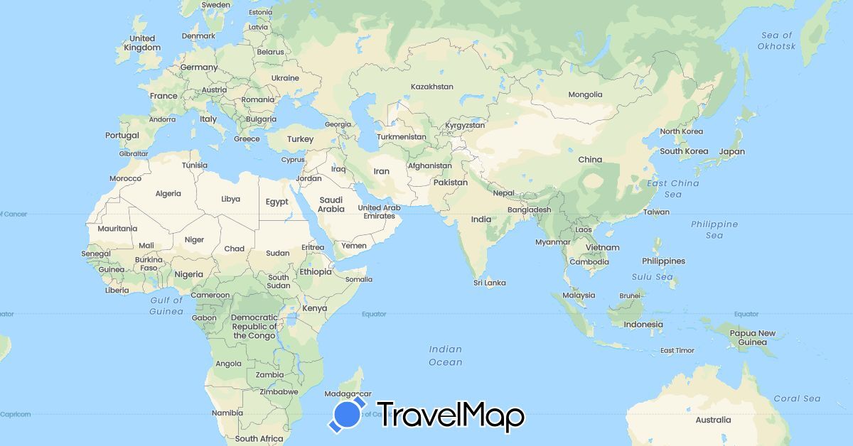 TravelMap itinerary: driving in Austria, Indonesia, Saudi Arabia (Asia, Europe)